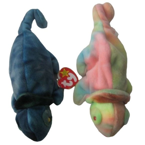 HTF RARE Ty Beanie Baby Rainbow Chameleon MINT 1997 w/ PE pellets & tag error - Picture 12 of 12